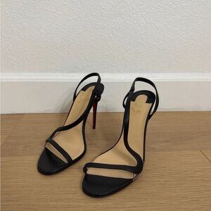 Christian Louboutin Black Strappy Heels